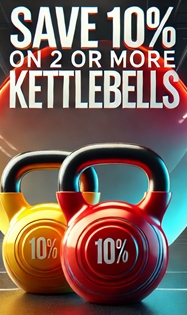 save 10% on kettlebells